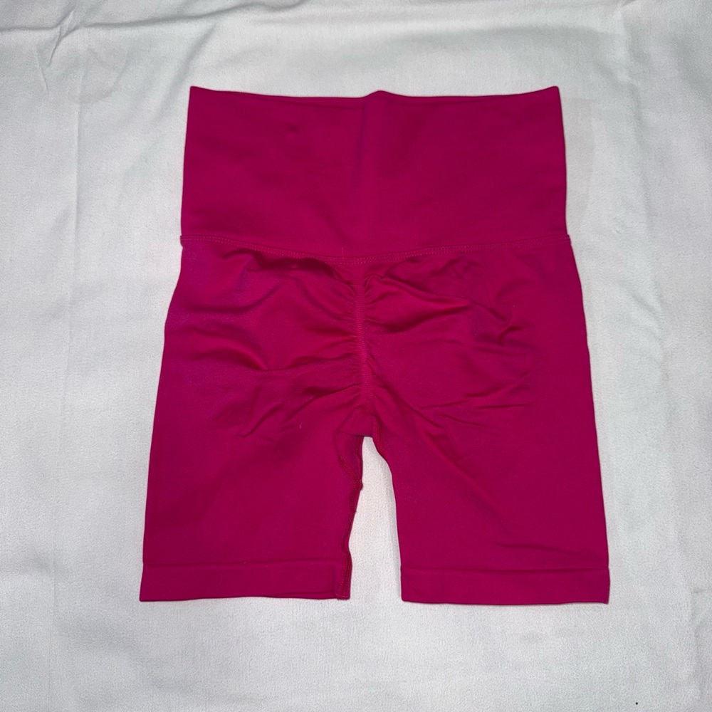 Hot Pink High-Waisted Biker Shorts TikTok Shop Scrunch